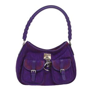 Christian Dior Purple Trotter Canvas Shoulder Bag